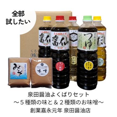 泉田醤油調味料セット 醤油 しょうゆ だし 出汁 味噌 酢 調味料 人気 詰め合わせ 詰合せ セット 富山県 黒部市 黒部