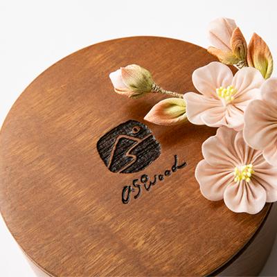 ふるさと納税 与謝野町 asowood　flower  桜の木のアクセサリーケースと桜のつまみ細工ブローチ |  | 02