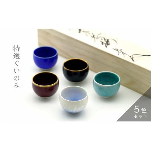 有田焼 特選ぐい呑み 桐箱入【深海三龍堂 真右エ門窯】酒器セット 盃セット おちょこセット お酒 お猪口 晩酌 ギフト おちょこ お猪口 おちょこ揃え お猪口セット ぐい呑み おちょこ A70-85