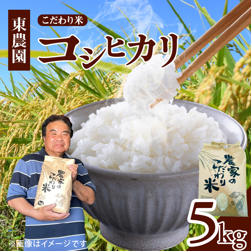 【先行受付】令和8年産　上毛町産　東農園のこだわり米　コシヒカリ　5kg HGS0207