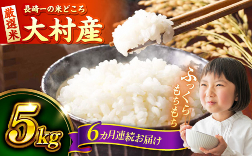 【先行予約】【6回定期便】 お米 5kg×6回 計30kg  / 米 白米 ご飯 / 大村市 / おおむら夢ファームシュシュ [ACAA325]
