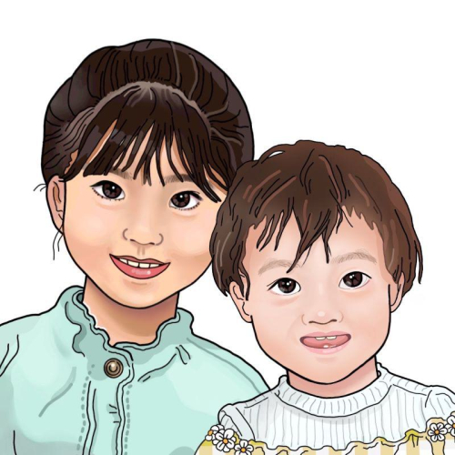 プレゼントにピッタリ！似顔絵アート 2名 099H2010