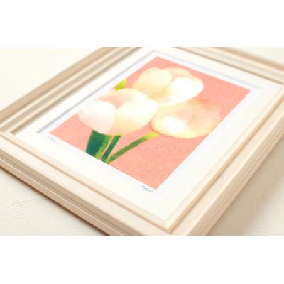 ふるさと納税 茨木市 イラスト作家「菜生」アートフレーム〈チューリップA〉花 |  | 01