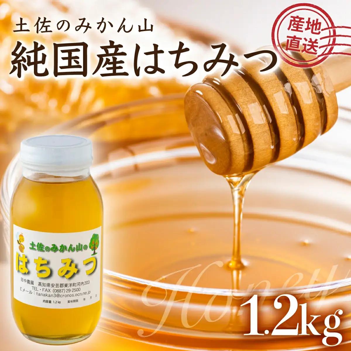 『純国産』土佐のみかん山のはちみつ＜1.2kg＞  TA20 【田中農園】