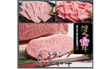 【A5ランク】博多和牛三昧セット(サーロインステーキ/しゃぶしゃぶ・すき焼き/焼肉)【伊豆丸商店】_HA0182