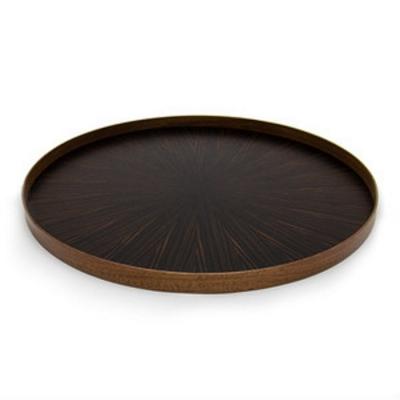 ふるさと納税 徳島市 Round RaysTray L　黒檀〜ebony〜【DR018】