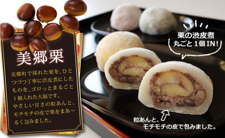 栗 和栗 国産 まるごと 栗 大福 2個入り×6パック 栗 菓子 詰め合わせ 栗づくし 栗 和菓子 スイーツ 宮崎県産 美郷産 栗 冷凍 送料無料 手作り お菓子 栗 おやつ 渋皮煮