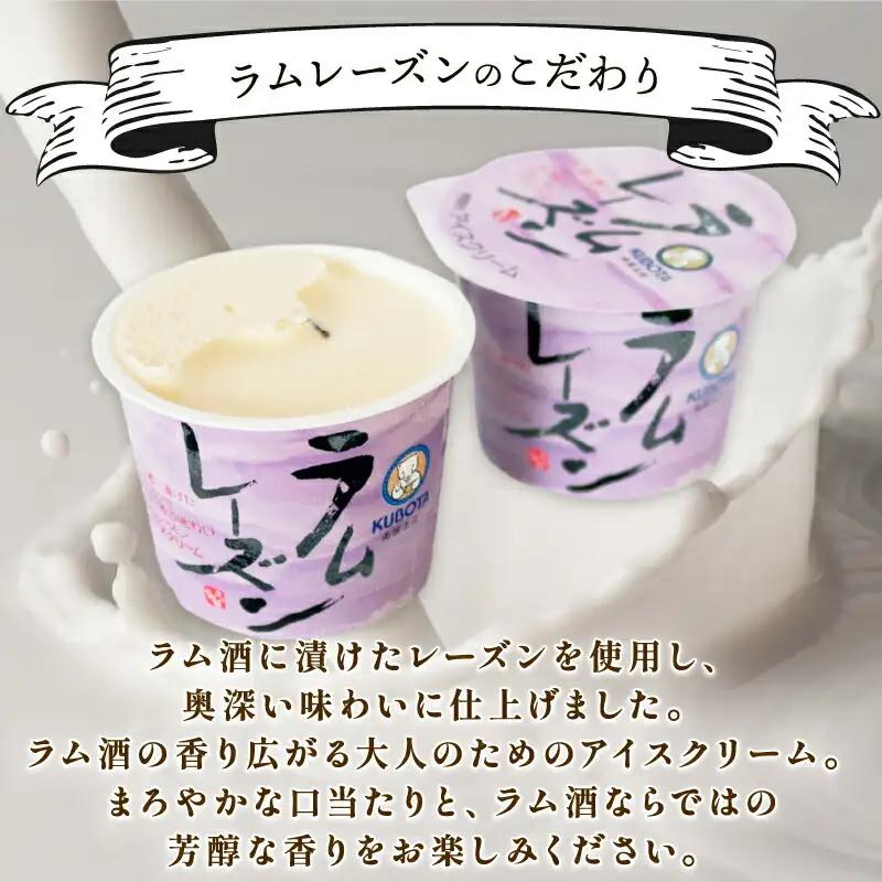 ＼久保田食品 アイス／ ラムレーズンアイスクリーム12個