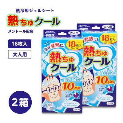 ふるさと納税 紀の川市 熱　さますシート　熱ちゅクール18枚入　大人用　2個　ラクール薬品販売(株)