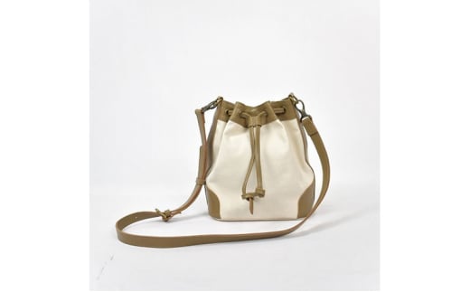 レディース　国産　巾着ショルダーバッグ　7M2-1147（ナチュラル×オーク）