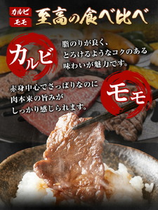 熊本和王食べ比べセット カルビ・モモ 合計約300g ケーズフードマーケティング