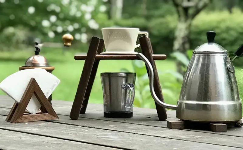 ウォールナット の コーヒー ドリップスタンド