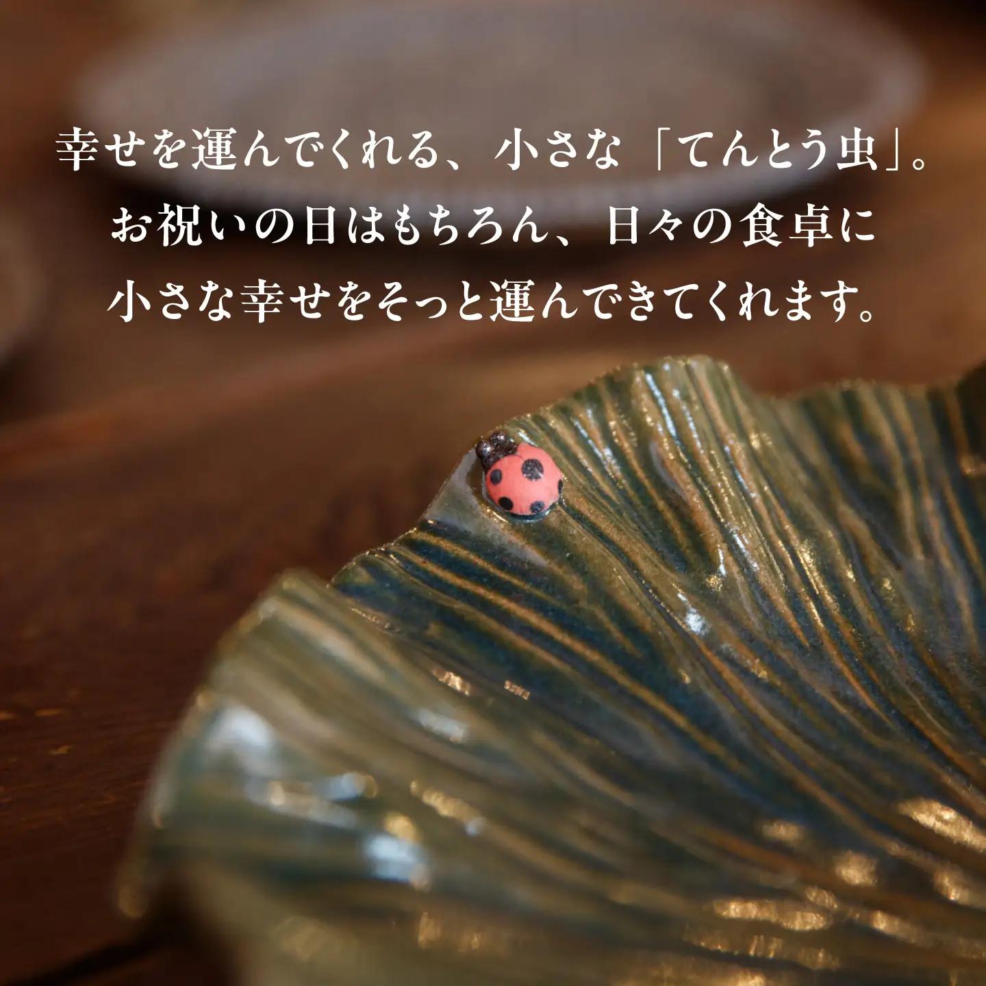 【ながせ陶房】天道虫 睡蓮皿 1点【陶芸作家 長瀬渉】[UB07]