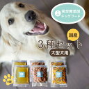 【ふるさと納税】＜大型犬用＞3種類セット ドッグフード 犬用 大型犬 ダイエット 栄養 鹿肉 鹿すね肉 鹿すじ肉 コラーゲン 国産 スープ 京都野菜 京丹後 京都 無添加 健康 愛犬 いぬ 愛犬家 おやつ 安心安全 手作り 食事 送料無料