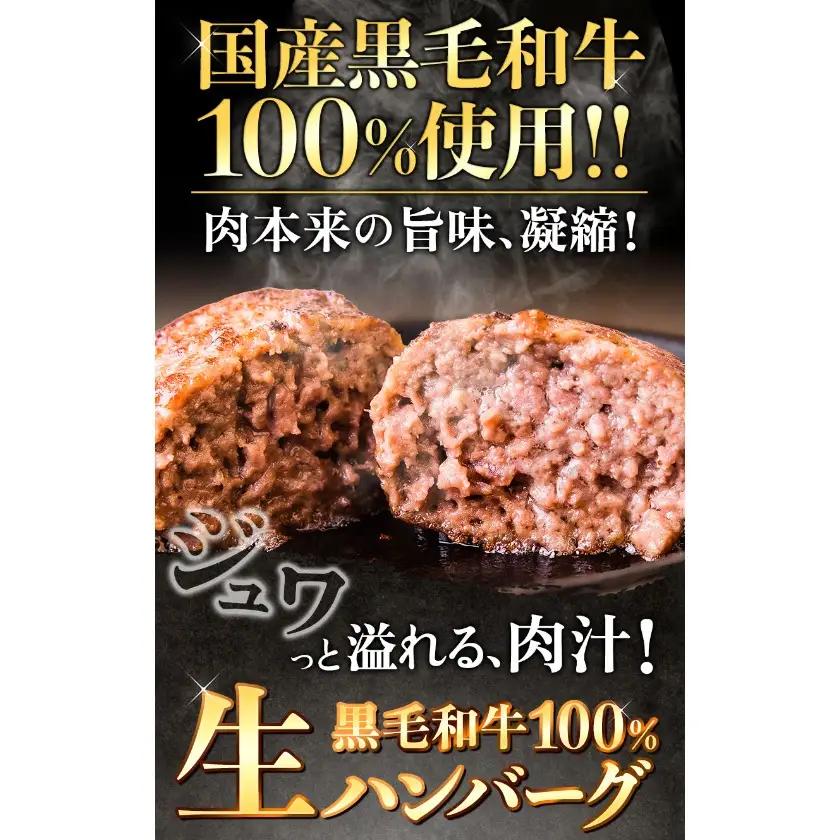 ハンバーグ 大容量 5個 黒毛和牛 100% 生ハンバーグ