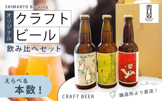 
                  【選べる本数】 SHIMANTO Brewing オリジナル クラフトビール 飲み比べ セット 3本 6本 各 330ml 瓶 お酒 醸造所 直送 地ビール ビール 瓶ビール 父の日 母の日 誕生日 ギフト お中元 お歳暮 贈答 高知県 高知 四万十市 四万十 しまんと
                