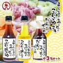 【ふるさと納税】小豆島製麺所のおやじが造った『こだわり塩だしつゆ』&『こだわり麺つゆ』『だいだいポン酢』セット　【調味料・酢】