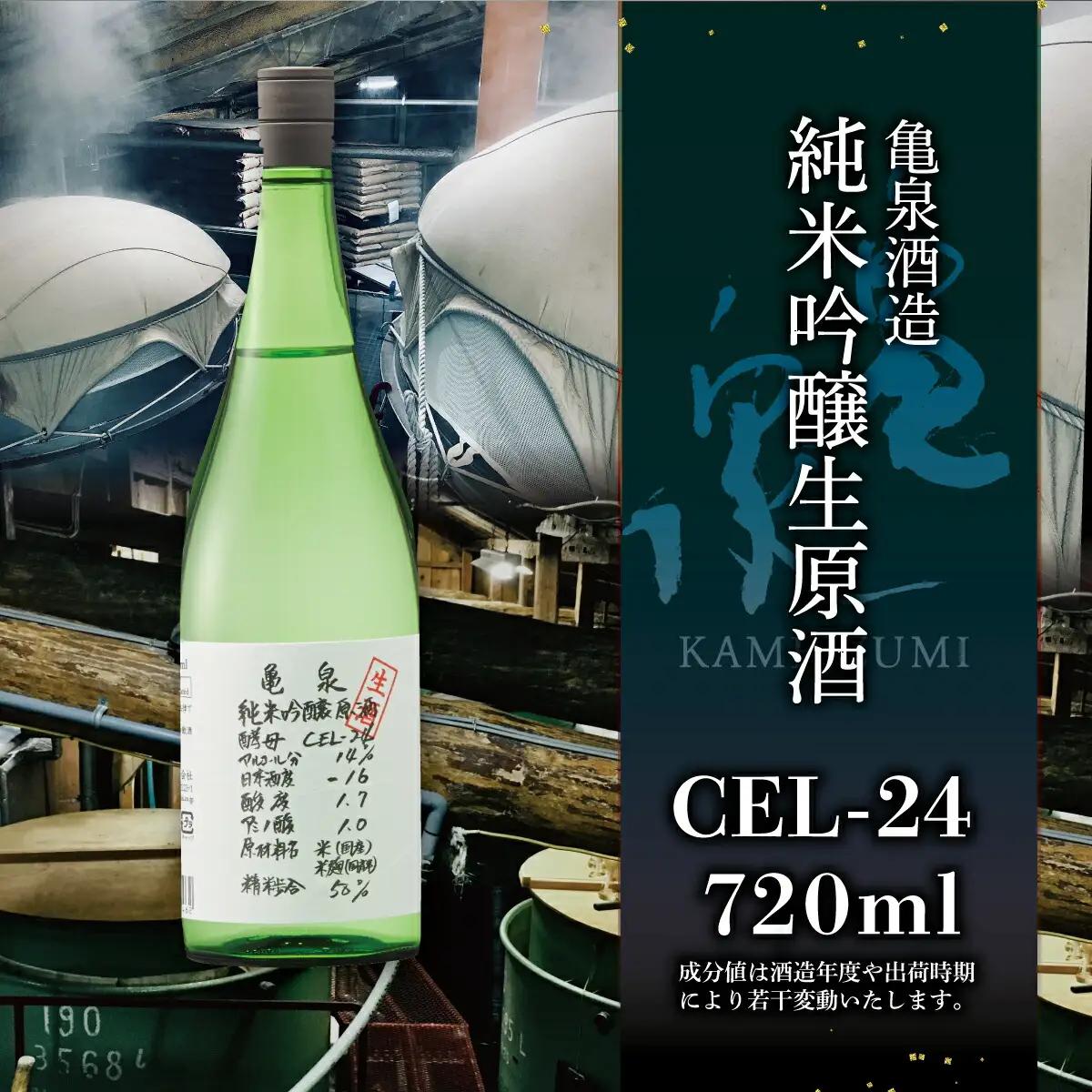 【先行予約】純米吟醸原酒 CEL-24 720ml （生酒） 2本セット 〈2026年12月上旬より順次発送〉/ お酒 酒 さけ 日本酒 純米吟醸 原酒 アルコール 度数 14度 地酒 亀泉 cel2