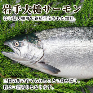 定塩・塩切身【大槌サーモン】約1.6kg ( 4～5切入り 真空パック×4パック )｜鮭 冷凍 サーモン切り身 サーモン国産 岩手県産 岩手 しゃけ 切身 大槌 サーモン 銀鮭 岩手県大槌町