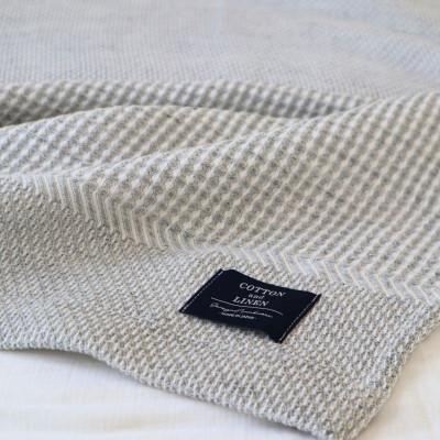 ふるさと納税 泉佐野市 【コットンリネン】泉州南部織 ハニカムワッフル織 シングルケット(グレー) G1987 |  | 03