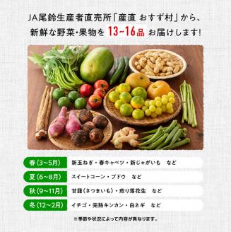 産直おすず村 季節の野菜と果物 厳選 詰め合わせセット（大）_旬野菜セットフルーツと野菜の詰合せ直売所野菜フルーツ産地直送野菜フルーツ宮崎県産野菜とフルーツ [G3803]