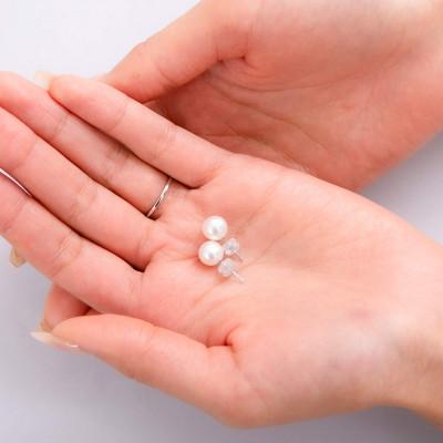 ふるさと納税 神戸市 無調色 アコヤパール 7.5mm PT900 プラチナ スタッドピアス |  | 02