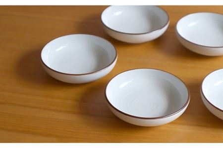 【白山陶器】【定番のシリーズ】白磁千段3.0深皿 5枚セット 食器 皿 【波佐見焼】[TA117]