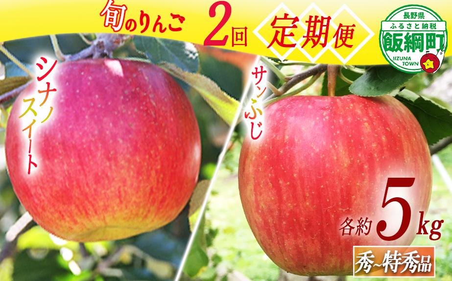 
                  旬のりんご 【 定期便 】 秀 ～ 特秀 5kg × 2回 永正の地蔵尊神谷農園 沖縄県への配送不可 2026年10月上旬頃から2026年12月中旬頃まで順次発送予定 令和8年度収穫分 信州 果物 フルーツ リンゴ 林檎 長野 予約 農家直送 長野県 飯綱町 [0776]
                