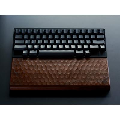 ふるさと納税 府中市 【広島県府中市産】HHKB専用亀甲名栗木製パームレスト&amp;ルーフ　ウォールナット 蜜蝋クリーム付き