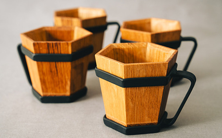 Coffee Cup（ウイスキー熟成樽から作られたコーヒーカップ） No.483