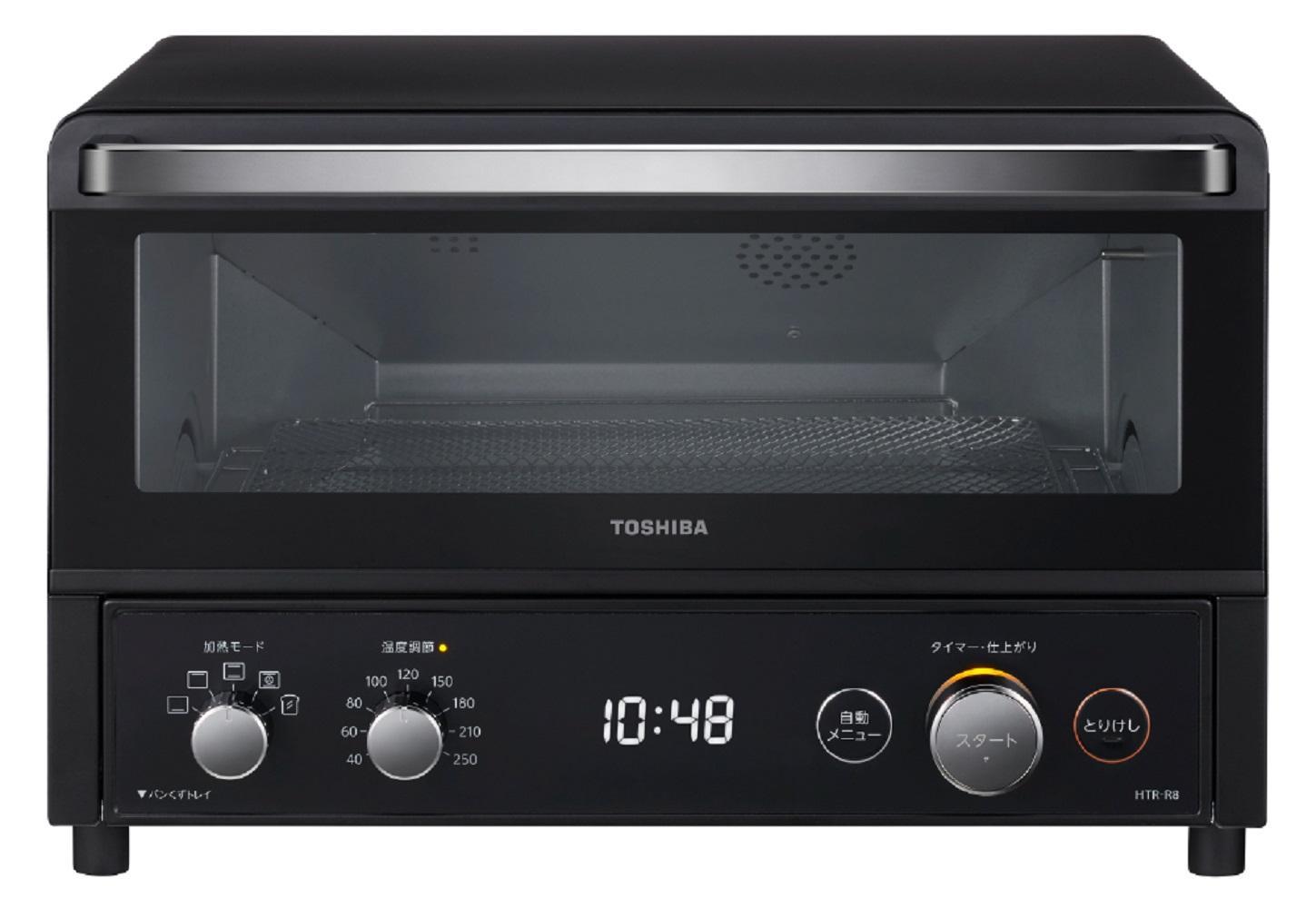 【ふるさと納税】東芝 オーブン トースター HTR-R8(K) ブラック 高火力 遠赤外線 1300W ふっくら もちもち トースト4枚 パン ピザ ノンフライ調理 自動メニュー お手入れ簡単 家電 キッチン家電 人気 おすすめTOSHIBA 神奈川県 川崎市