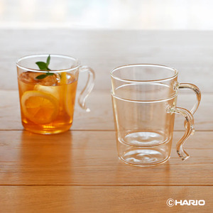 HARIO 耐熱スタッキングマグ2個セット［SRMS-2024］ ※離島への配送不可｜ハリオ おしゃれ 耐熱 ガラス 食器 器 グラス コップ カップ マグカップ 湯呑み 保存容器 キッチン 日用品 
