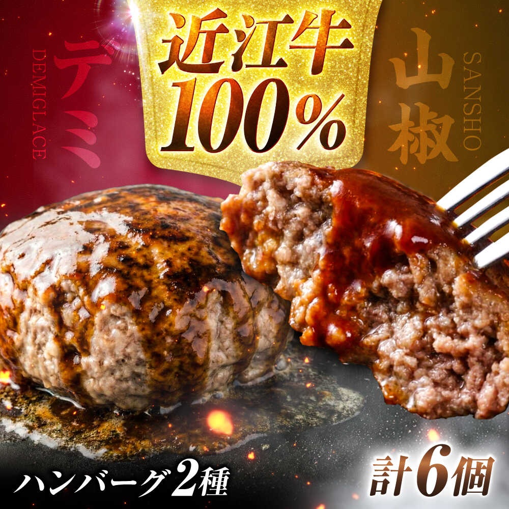 【ふるさと納税】近江牛ハンバーグ 180g×6個 / 近江牛 牛肉 冷凍 個包装 ミンチ 国産 和牛 デミグラスソース 国産牛 簡単 惣菜 ブランド牛 ビーフ 肉汁 ジューシー おかず お弁当 湯煎 温めるだけ 晩御飯 お取り寄せ グルメ ギフト / 栗東市 / 株式会社近江フーズ[BIBU005]