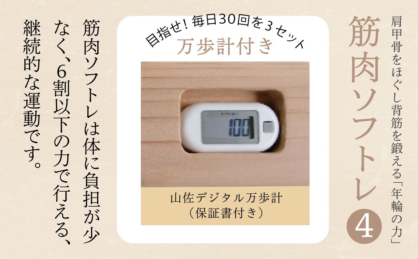 肩甲骨をほぐし背筋を鍛える「年輪の力」筋肉ソフトレ④ 049003