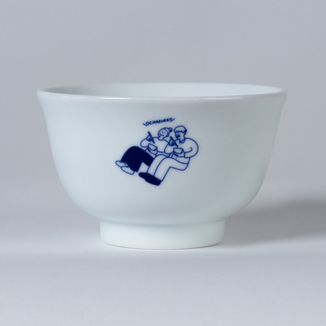 【ふるさと納税】めおと お茶漬け茶碗（マスター） 麺類 ダブルウォール構造 食洗機対応 電子レンジ対応 [株式会社プラスワイズ] 【018S094】