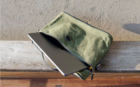 （C/＃74 MOSSGREEN / モスグリーン）木の庄帆布 POCKET SHOULDER　k-khg-ps01t-