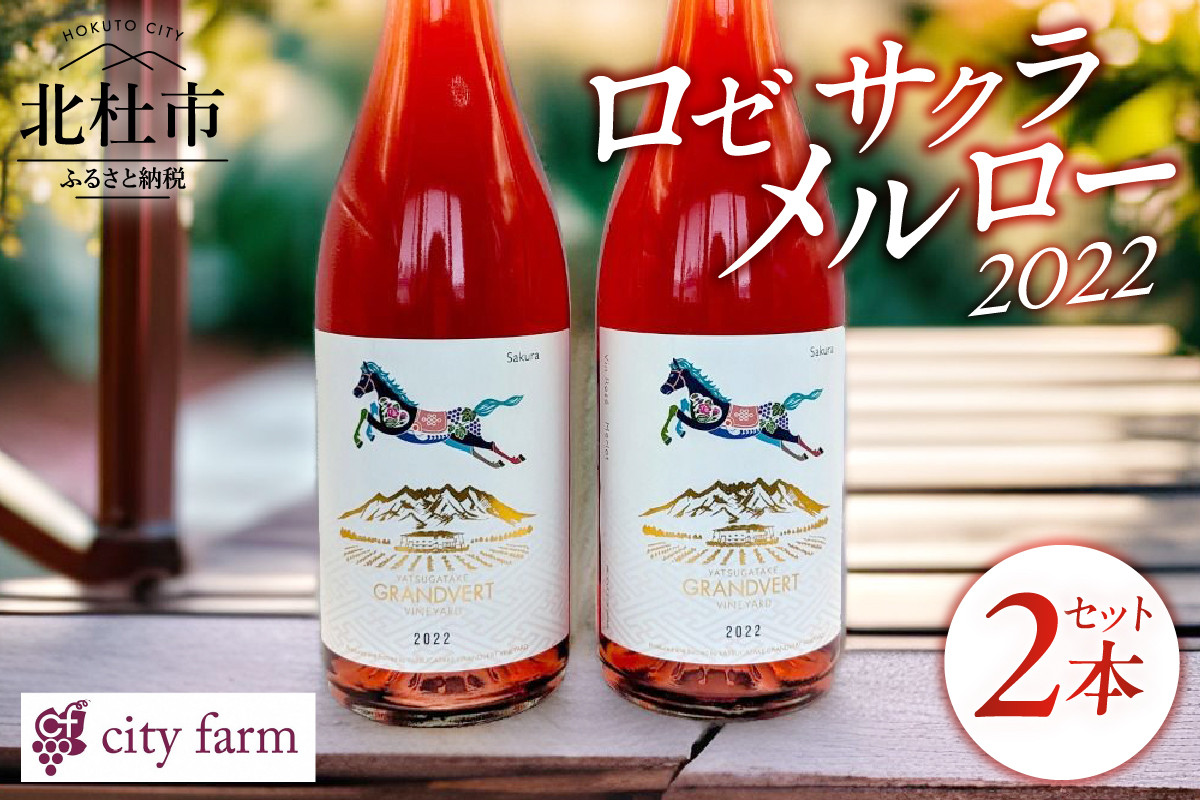
            ロゼ サクラ メルロー 2022 2本セット　ワイン ロゼ メルロー 100％ 2022 750ml 2本 数量限定 ロゼワイン 国産ワイン 山梨県産 韮崎産 白州産 北杜市産 酸味 フルーティ 完熟ベリー ドライフラワー 香り サクラ ピンク色 記念日 贈り物 プレゼント
          