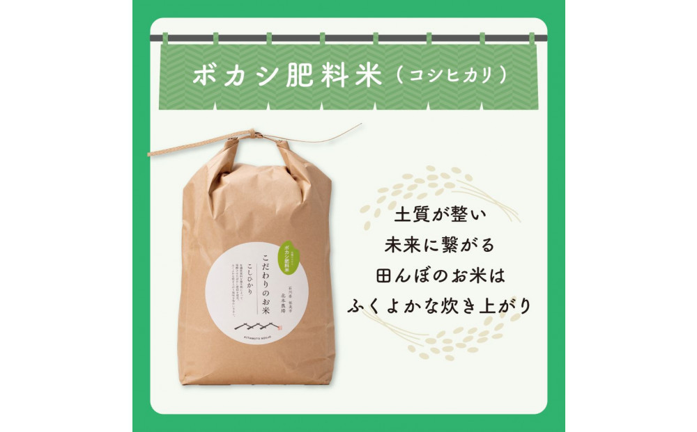 北本農場のお米令和8年度産コシヒカリ精米10kg有機肥料(ボカシ肥料）で育てたお米 172111_AZ011