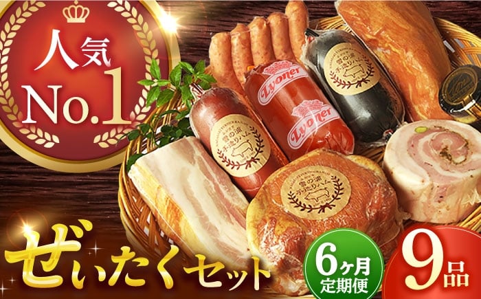 
            【9点×6回定期便】ハム詰合せ ぜいたく 9品 / 長与町 / 雪の浦手造りハム [EAM030] ハム 詰合せ ロースハム ボンレスハム 金賞 国産 定期便
          