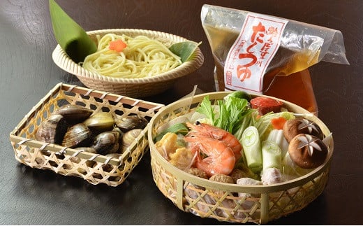 歌行燈 蛤 うどんすき 雅 はまぐり ハマグリ 魚介 貝 魚貝 活はまぐり 海鮮鍋 海老 エビ えび 野菜