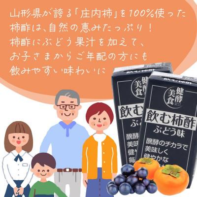 ふるさと納税 寒河江市 飲む柿酢 ぶどう味 紙パック 125ml×24本 MB008 |  | 02