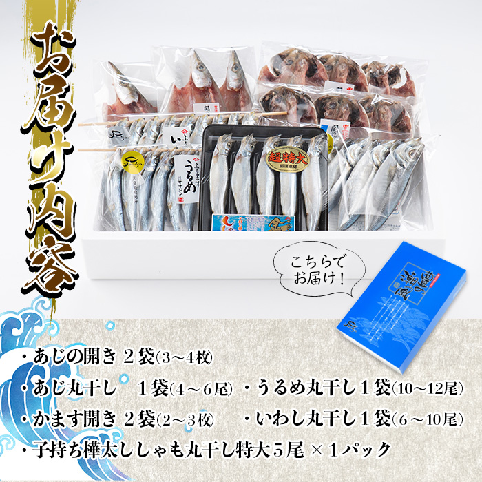 干物三昧セット (合計35尾以上・6種) 干物 あじ アジ 鯵 かます カマス ししゃも シシャモ うるめいわし いわし 丸干し 開き 魚 海鮮 冷凍 詰め合わせ セット 大分県 佐伯市【AP80】【