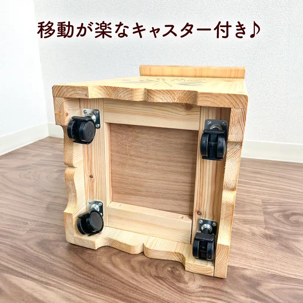 北海道産 天然木の手づくり ゴミ箱（犬の肉球）【木工房TANAKA】[AXAU015]