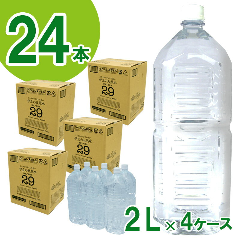 【ふるさと納税】 プレミアム伊豆の天然水29 ラベルレス（2L×24本） ／ 安全基準 ISO22000 超軟水 送料無料 静岡県 251006-04