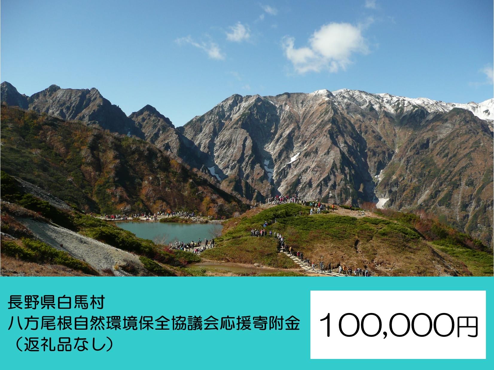 
                  【返礼品なし】八方尾根自然環境保全協議会 応援寄附金 100,000円【M0730473】
                