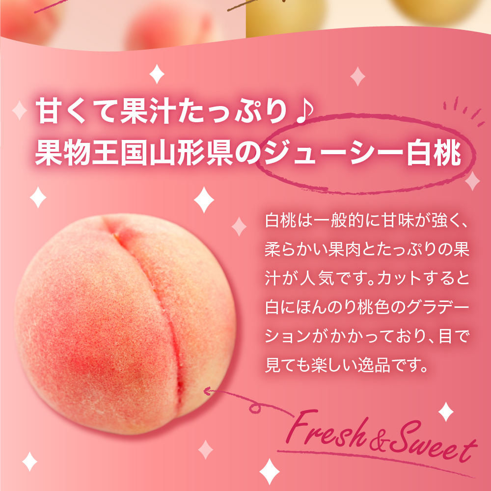 2025年 東根市産 白桃【品種おまかせ】秀品＆和梨詰め合わせ3kg 山形県 東根市 　hi027-166-1