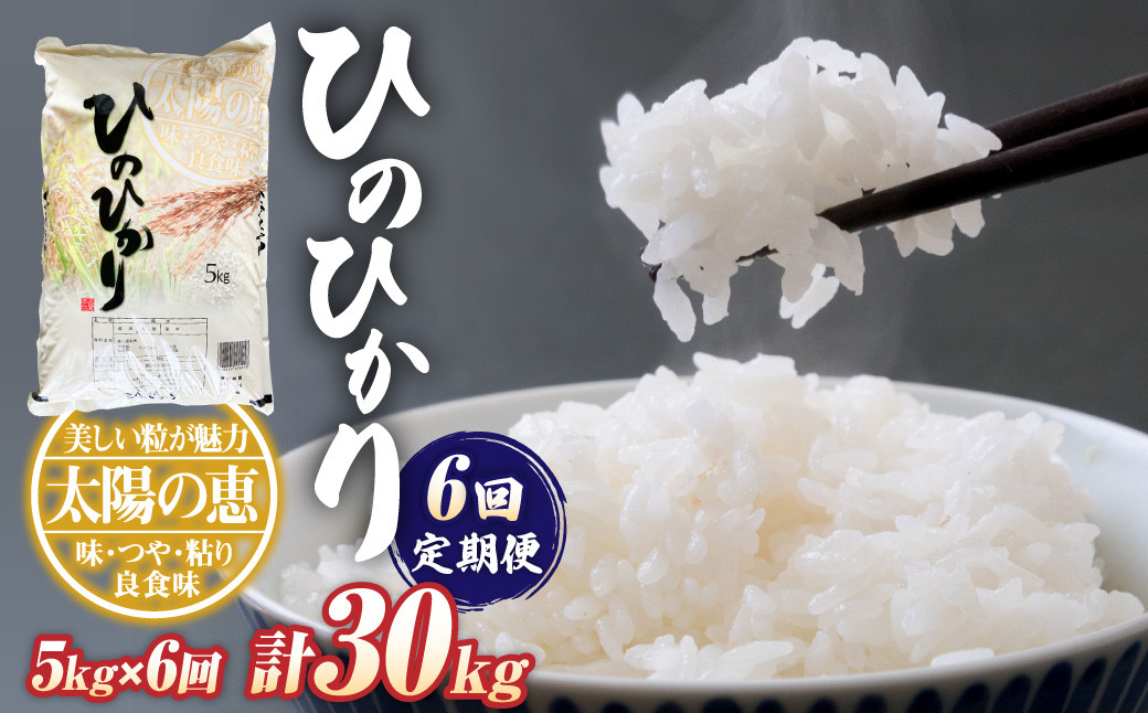 
            【定期便6回】ヒノヒカリ5kg×1袋
          