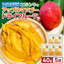 【ふるさと納税】ドライフルーツ アップルマンゴー 40g × 5袋 国産 ドライマンゴー 小分け 濃厚な甘み 芳醇な香り そのまま凝縮 ヨーグルト アイス アレンジ おやつ こだわり 土づくり 土壌 分析 沖永良部島 レターパックライト 鹿児島県 和泊町 お取り寄せ 送料無料