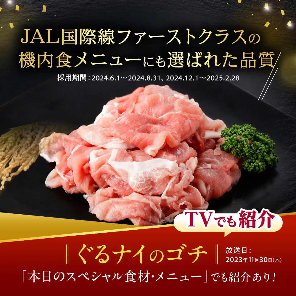 【6回定期便】＜特Aのブランド米で育てた＞黒豚諫美豚プレミアム100 切り落とし(ウデ・モモ) 1.2kg(300g×4P) / 黒豚 豚肉 小分け 肉 豚 ウデ肉 ウデ モモ もも肉 / 諫早市 /