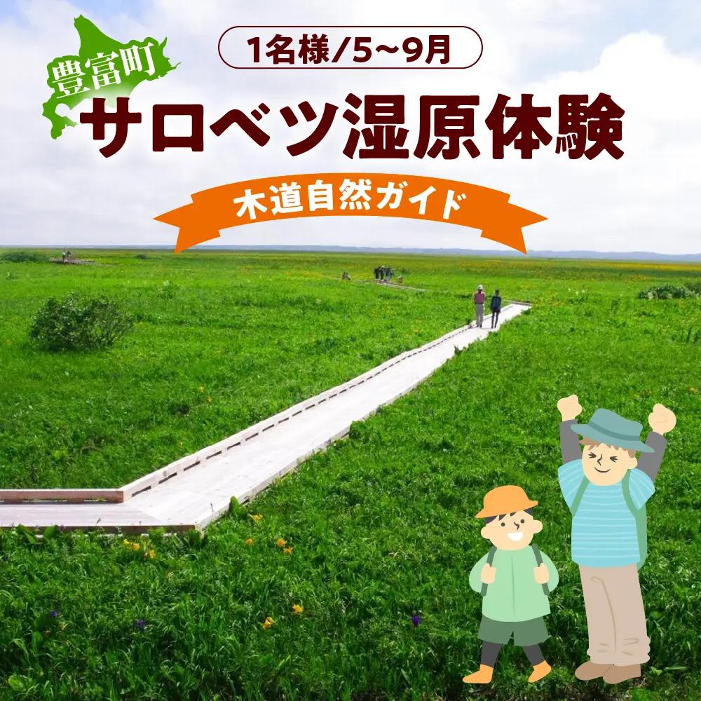 サロベツ湿原体験！木道自然ガイド 1名様【5～9月】　（オリジナルカレンダーのお土産付き 北海道 散策 体験 旅行 豊富町 サロベツ）